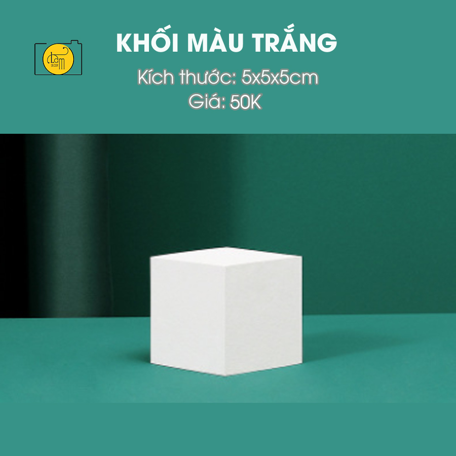  Khối hộp trắng bằng gỗ - Lập phương 