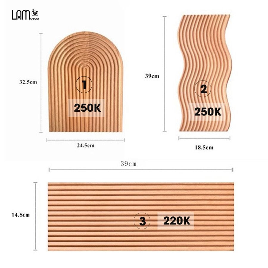  Khay Gỗ Tre Vân Sọc Làm Phụ Kiện Trang Trí 