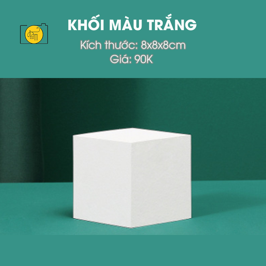  Khối hộp trắng bằng gỗ - Lập phương 