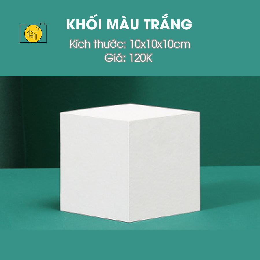  Khối hộp trắng bằng gỗ - Lập phương 