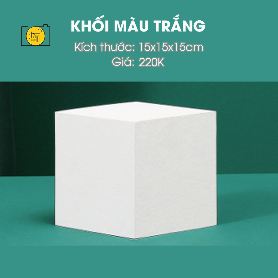  Khối hộp trắng bằng gỗ - Lập phương 