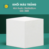  Khối hộp trắng bằng gỗ - Lập phương 