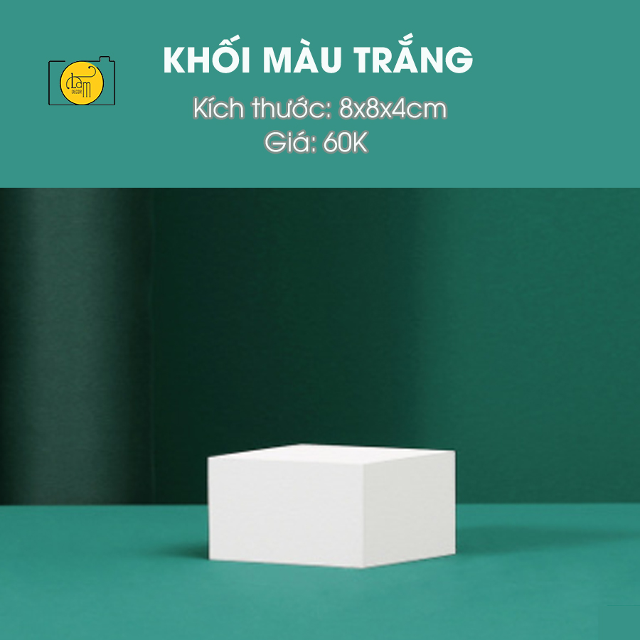  Khối hộp trắng bằng gỗ - Lập phương dẹt 