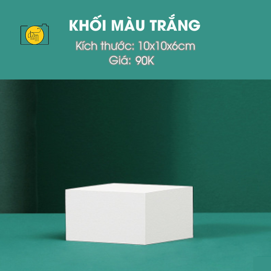  Khối hộp trắng bằng gỗ - Lập phương dẹt 