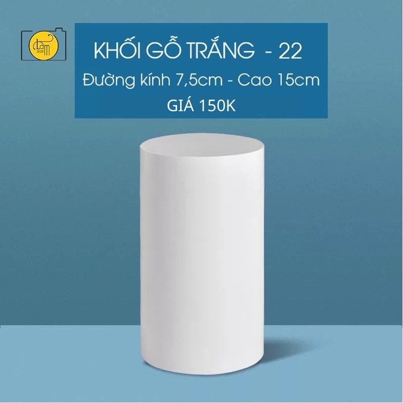  Khối hộp trắng bằng gỗ - Khối Trụ 