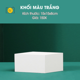  Khối hộp trắng bằng gỗ - Lập phương dẹt 