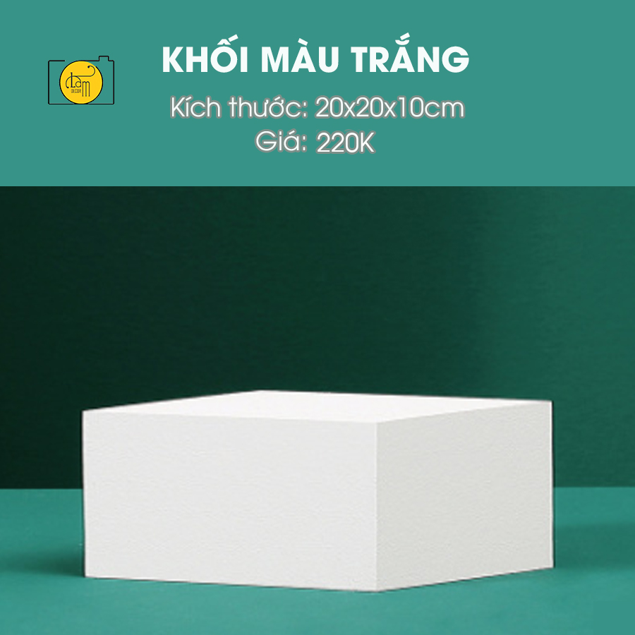  Khối hộp trắng bằng gỗ - Lập phương dẹt 