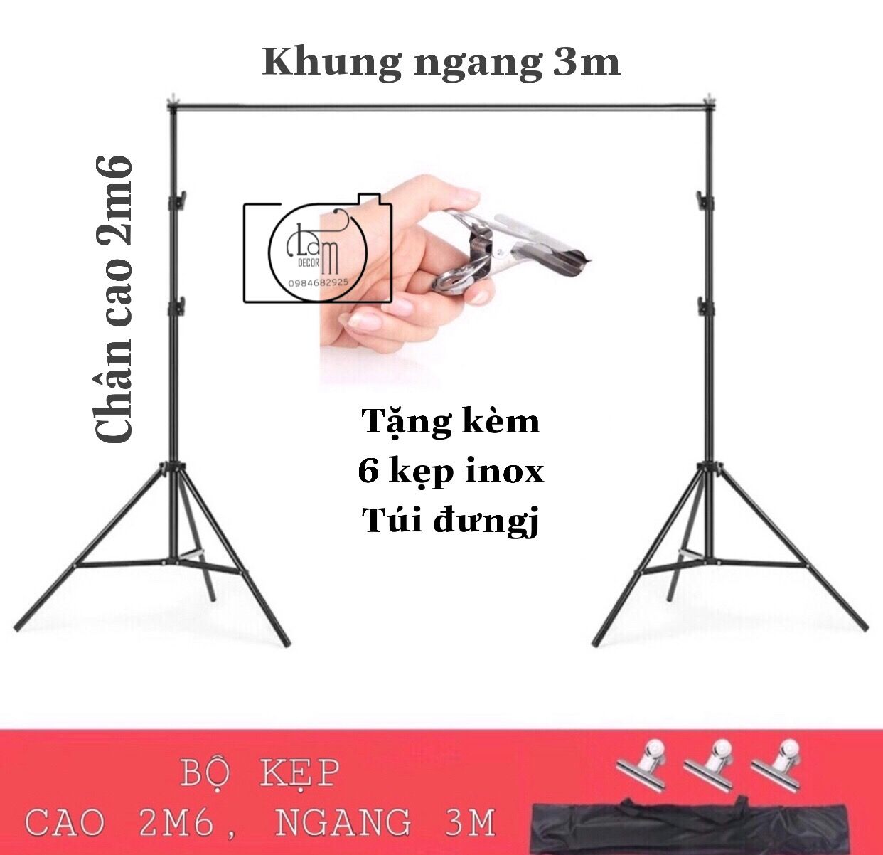 Khung treo phông nền chụp ảnh hình chữ U chắc chắn sẽ tạo nên điểm nhấn đặc biệt cho bức ảnh của bạn. Với kiểu dáng độc đáo và chất lượng tốt, khung treo phông nền chụp ảnh hình chữ U là lựa chọn hoàn hảo cho mỗi cuộc chụp hình.