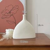  Bình hoa gốm Minimalist phong cách tối giản, Bình gốm trắng trang trí phong cách Hàn Quốc 