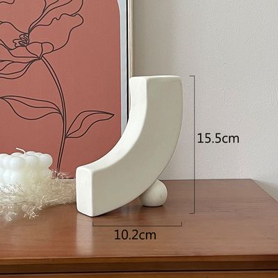  Bình hoa gốm Minimalist phong cách tối giản, Bình gốm trắng trang trí phong cách Hàn Quốc 