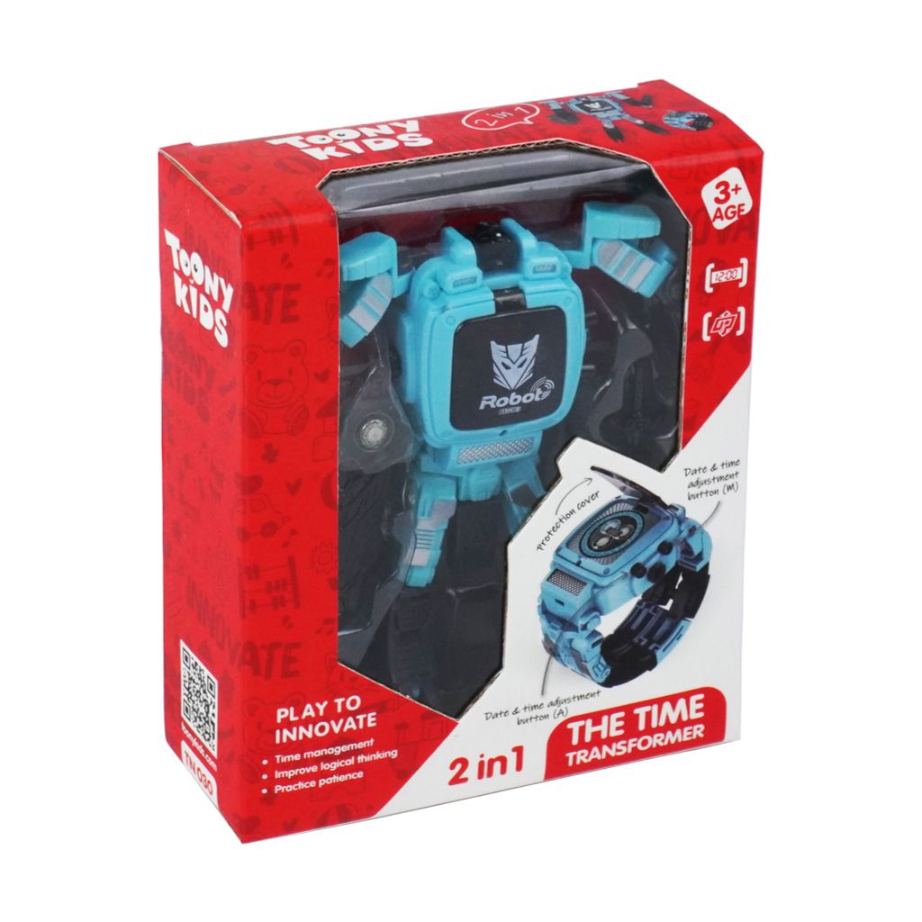 ĐỒ CHƠI TOONYKIDS ĐỒNG HỒ ĐEO TAY NGƯỜI MÁY - THE TIME TRANSFORMER - TN030