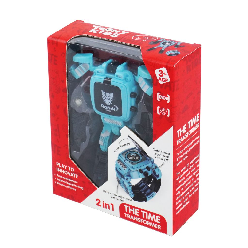 ĐỒ CHƠI TOONYKIDS ĐỒNG HỒ ĐEO TAY NGƯỜI MÁY - THE TIME TRANSFORMER - TN030