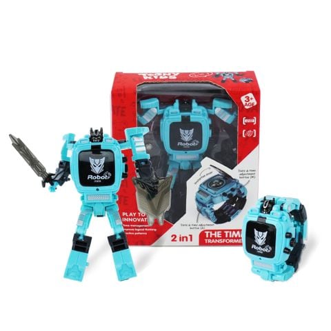 ĐỒ CHƠI TOONYKIDS ĐỒNG HỒ ĐEO TAY NGƯỜI MÁY - THE TIME TRANSFORMER - TN030