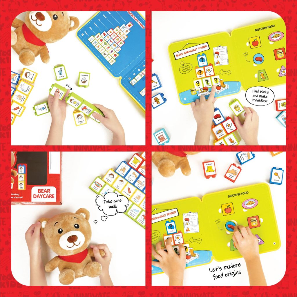 ĐỒ CHƠI TOONYKIDS BỘ LẮP RÁP HỌC VÀ CHƠI CÙNG GẤU - BEAR DAY CARE - TN00622