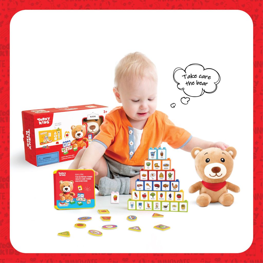 ĐỒ CHƠI TOONYKIDS BỘ LẮP RÁP HỌC VÀ CHƠI CÙNG GẤU - BEAR DAY CARE - TN00622