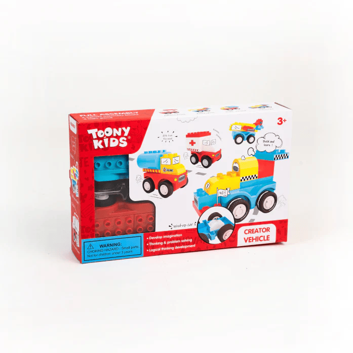 ĐỒ CHƠI TOONYKIDS BỘ XE HƠI LẮP RÁP SÁNG TẠO THEO CHỦ ĐỀ - CREATOR VEHICLE - TN00322