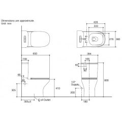 Bồn cầu hai khối Kohler Modernlife K-78800K-0