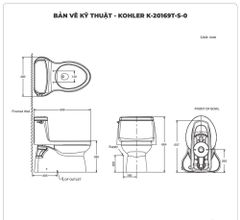 Bồn cầu một khối Kohler Santa Rosa K-20169T-S-0