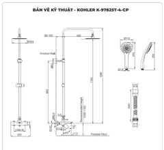 Vòi sen tắm Kohler Aleo K-97825T-4-CP