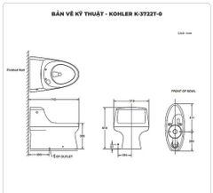 Bồn cầu một khối Kohler San Rephael K-3722T-HC-0