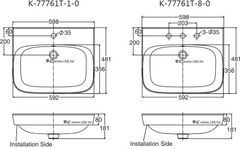 Chậu rửa đặt bàn Kohler Modernlife K-77761T-1-0