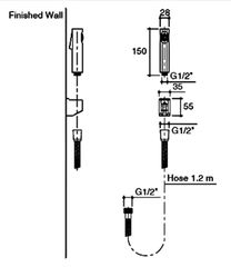 Vòi xịt Kohler Cuff K-98100X-CP