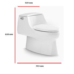 Bồn cầu một khối Kohler San Rephael K-3722T-HC-0