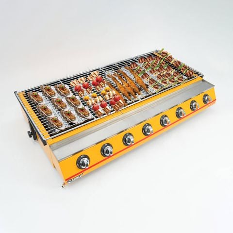 Bếp nướng Gas 8 họng dài - Nướng hàu, thịt xiên, hải sản [Chính hãng ETON ET-K288]