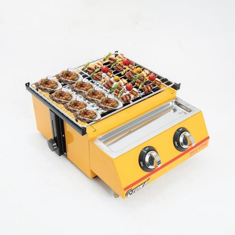 Bếp nướng gas 2 họng - Nướng hàu, thịt xiên, hải sản [Chính hãng ETON ET-K111]