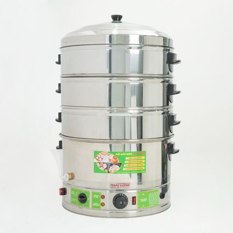 Nồi hấp bánh bao bằng điện 3 tầng 47cm