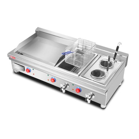 Bếp chiên 2 nhúng + 1 phẳng dùng điện