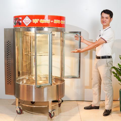 Lò quay vịt 850 cao cấp (Than + Gas)
