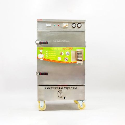 Tủ nấu cơm công nghiệp 6 khay bằng gas và điện