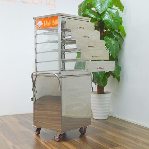 Tủ hấp bánh bao trưng bày di động VN- 600DK (Hấp 80 bánh)