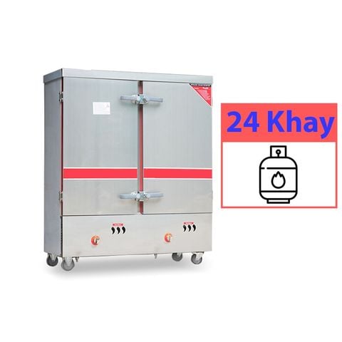 Tủ nấu cơm 24 khay bằng gas