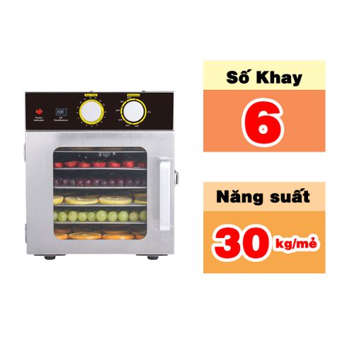 Máy sấy thực phẩm đa năng 6 khay