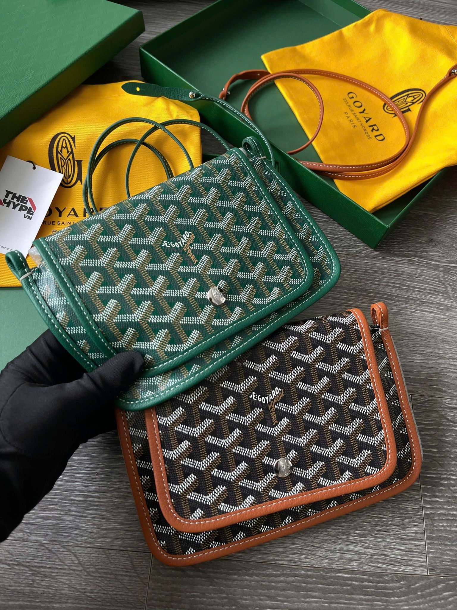  Túi Goyard Plumet Pocket Wallet (Brown) [MIRROR QUALITY] 