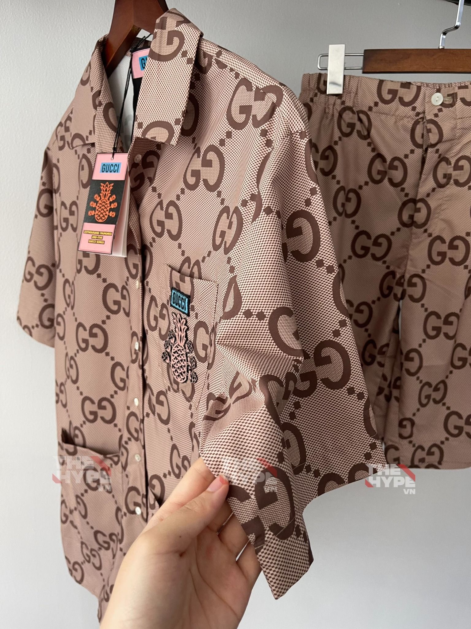 GUCCI SHIRT - Áo Sơ Mi Pineapple Collection (Brown) [Mirror Quality –  THEHYPEVN