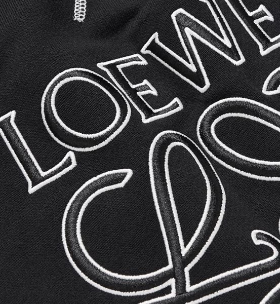  LOEWE HOODIE - HOODIE Loewe Anagram Embroidered (Black) [MIRROR QUALITY] 