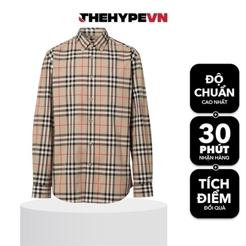 BURBERRY SHIRT - Áo Sơ mi tay dài BBR Vintage Check Poplin [Mirror Qua –  THEHYPEVN