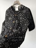  Áo Sơ Mi Jacket Louis Vuitton LV Baseball Monogram Denim (Black) [Mirror Quality] 