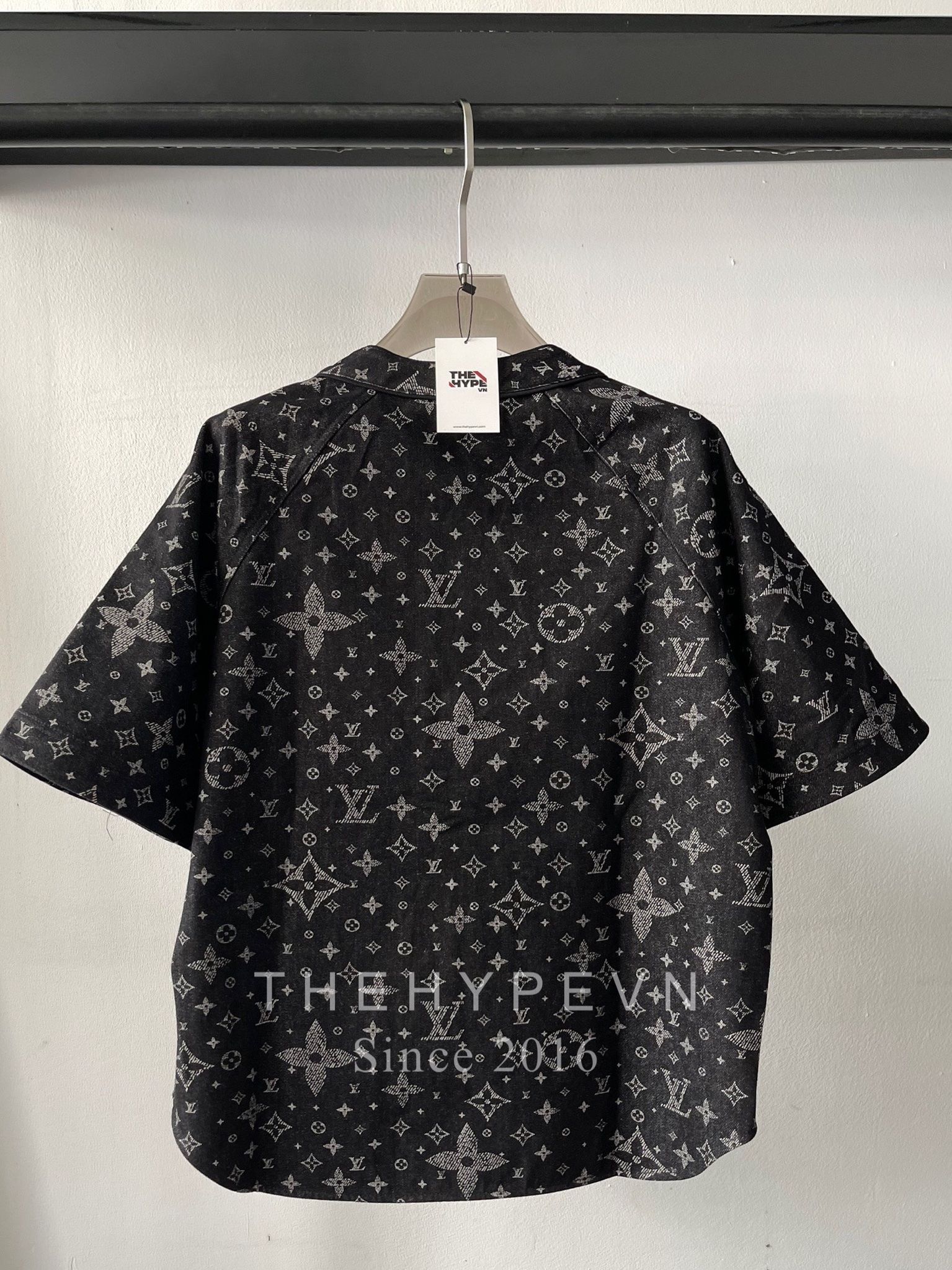  Áo Sơ Mi Jacket Louis Vuitton LV Baseball Monogram Denim (Black) [Mirror Quality] 