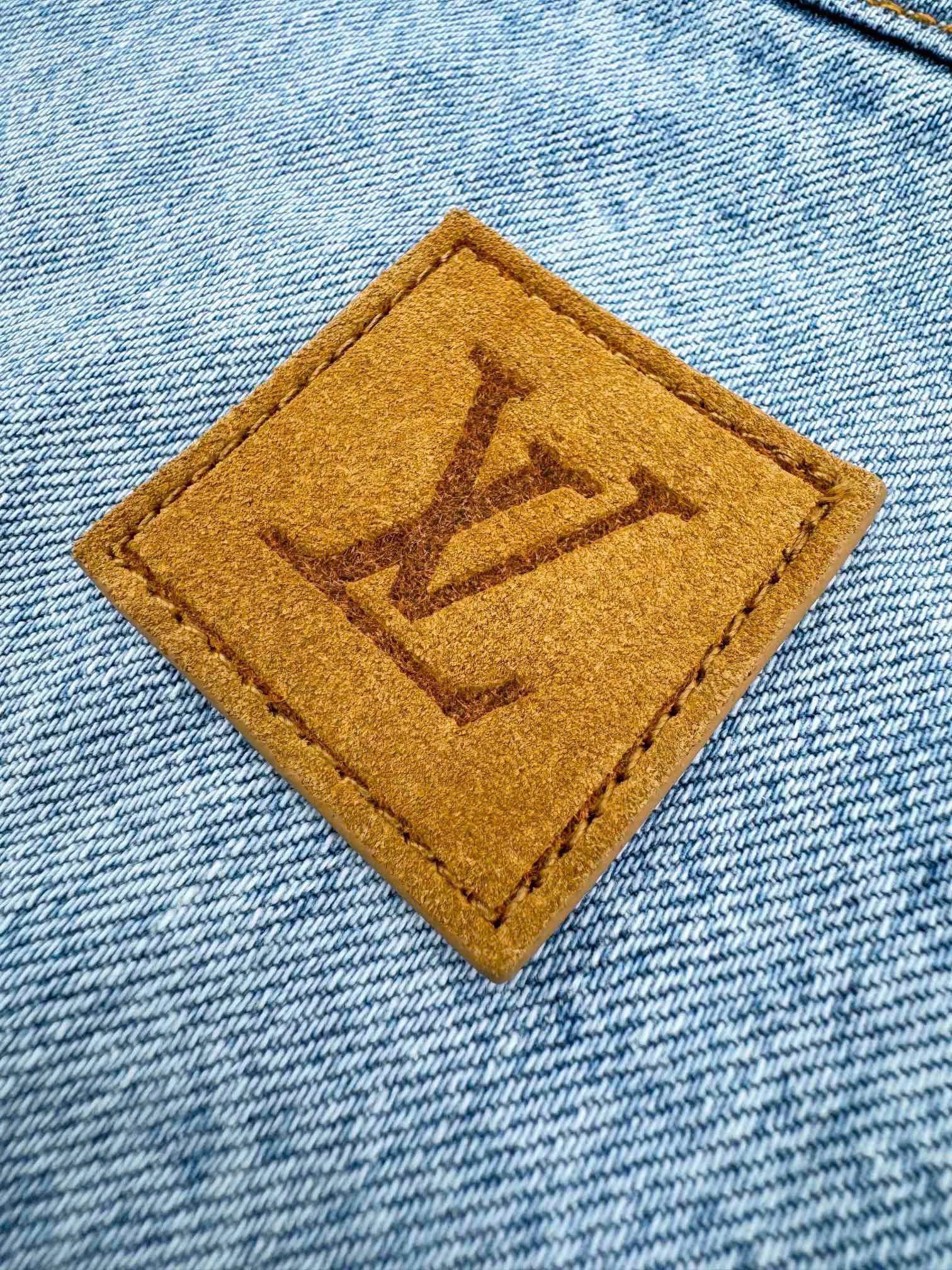  ÁO SƠ MI LOUIS VUITTON LV NUBACK LOGO JACKET (DENIM) 