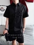  ÁO SƠ MI LOUIS VUITTON LV WORKWEAR FLOCKING JACKET (BLACK) 
