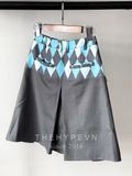  Chân Váy 13De Marzo Diamond Check Long (Blue Pastel) Best Quality 