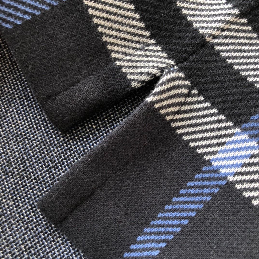  Áo Polo Burberry BBR Check Cotton Jacquard (Dark Blue) [Mirror Quality] 