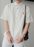  ÁO SƠ MI AMI PARIS STRIPE SHORT SLEEVE (WHITE) 