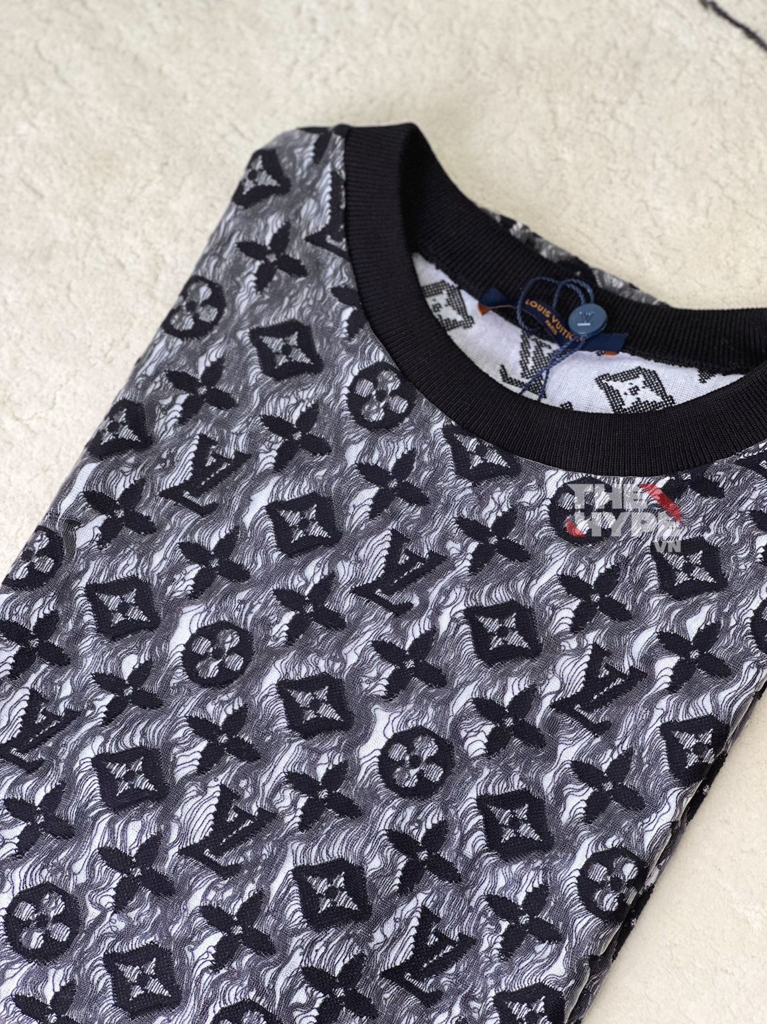  LOUIS VUITTON TEE - ÁO LV Jacquard Outer Mesh [Mirror Quality] 
