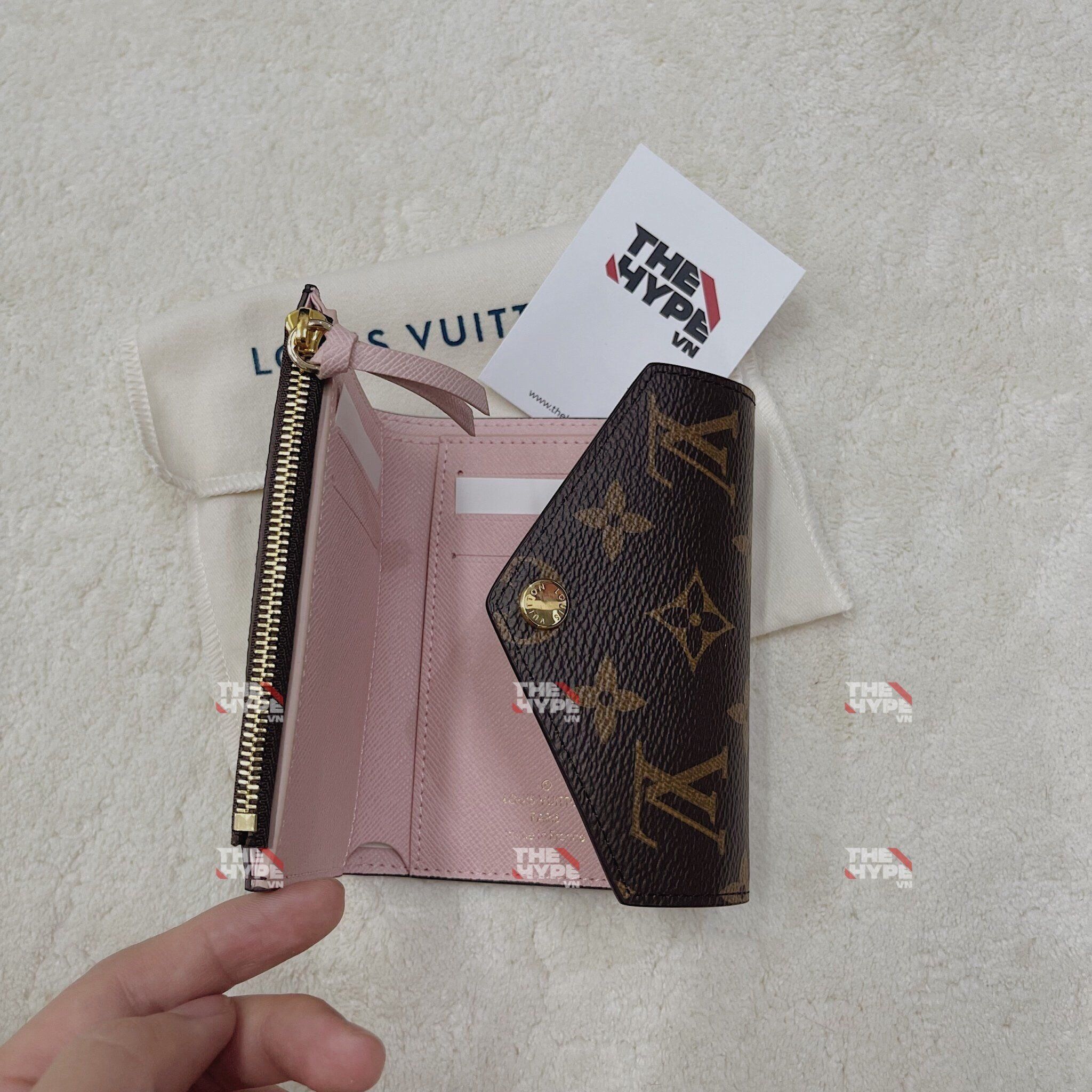 Ví Louis Vuitton Victorine Monogram (Rose) [Mirror Quality THEHYPEVN
