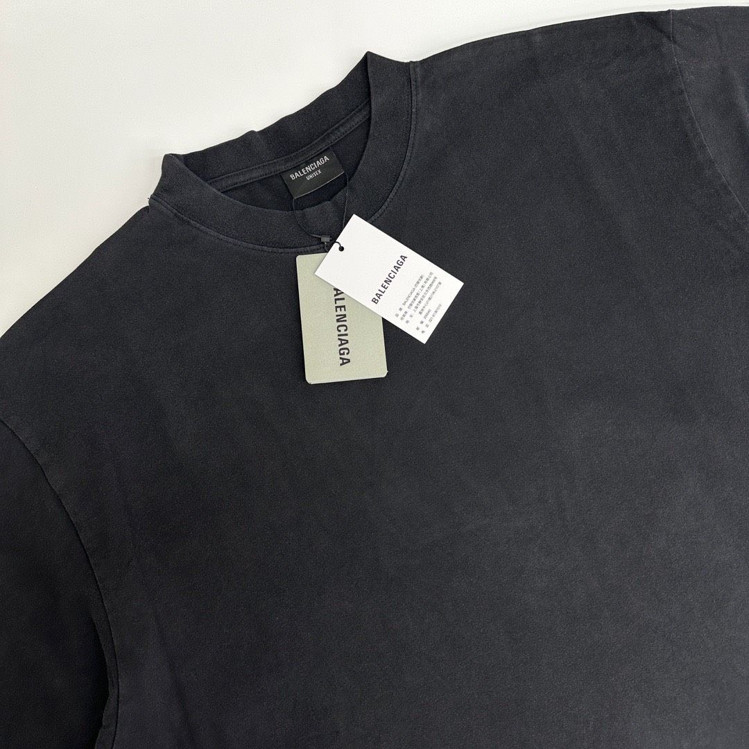  Áo Thun Balenciaga BLCG Hand-drawn (Black faded) [Mirror Quality] 